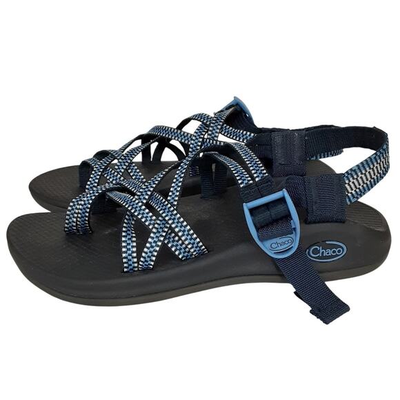 Chaco Eddy X2 Adjustable Outdoor Hiking Sandals Blue Toe Loop Women 8 Water Shoe - Picture 3 of 8